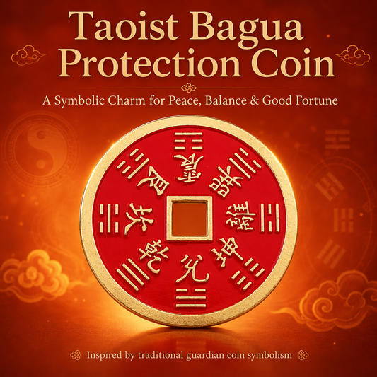 Taoist Bagua Protection Coin – Symbolic Charm for Balance & Good Fortune