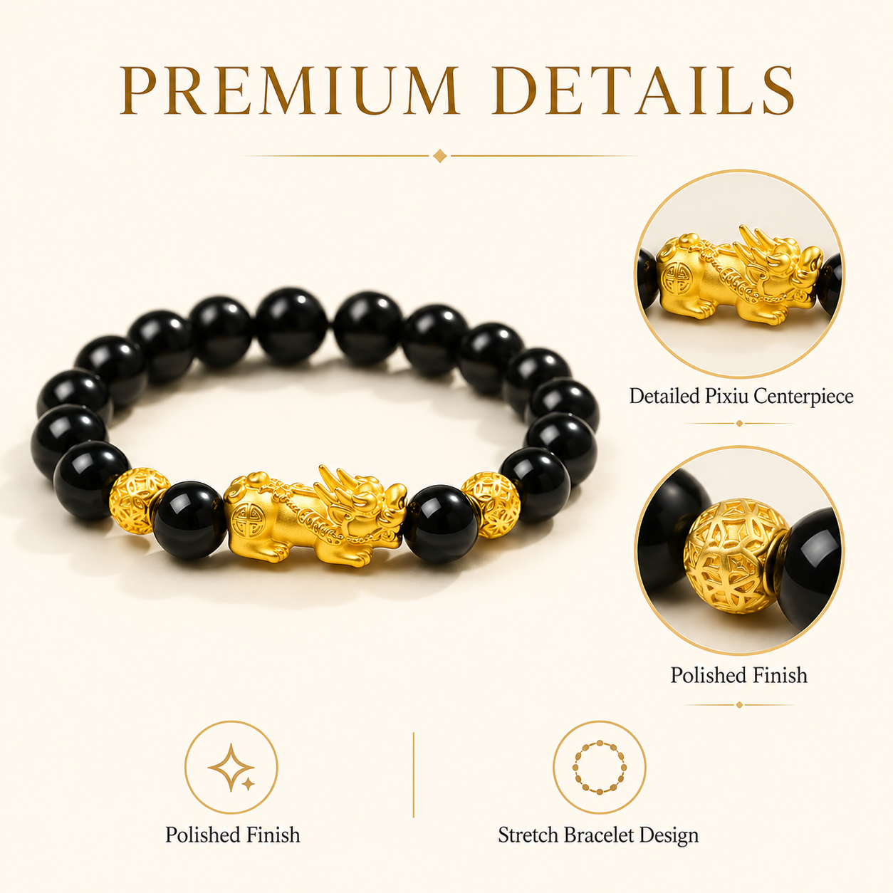 Pixiu Prosperity Bracelet - Wealth, Protection & Good Fortune Charm
