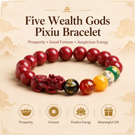Five Wealth Gods Pixiu Bracelet