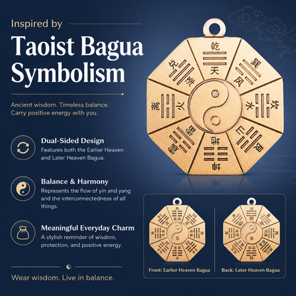 Taoist Bagua Harmony Charm lifestyle – yin yang protection pendant on keys