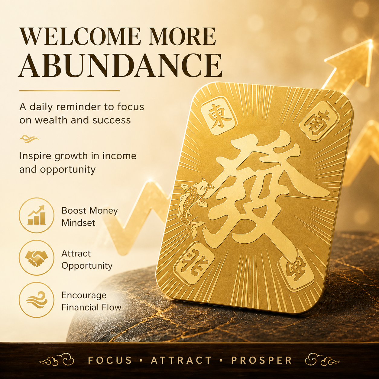 Wealth System Phone Sticker – Gold Prosperity Charm for Phone, Tablet & Laptop