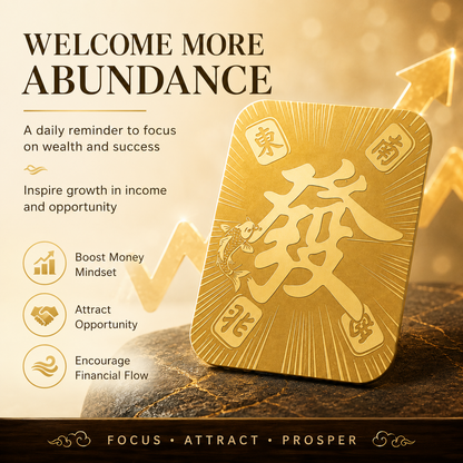 Wealth System Phone Sticker – Gold Prosperity Charm for Phone, Tablet & Laptop